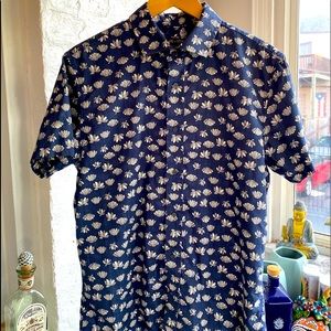 Patterned Short Sleeve Button Down